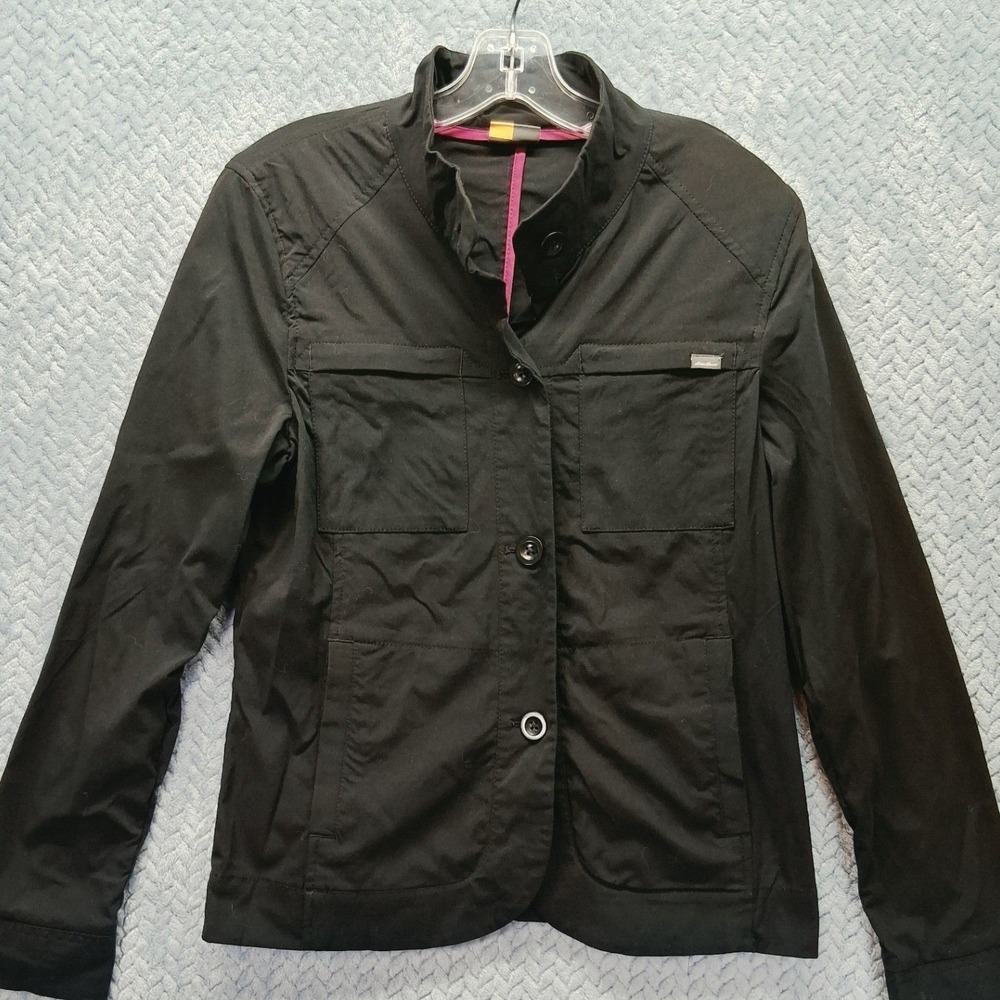 Eddie Bauer Womens Travex Voyager Travel Jacket Size 8 Nylon Stretch Hiking
